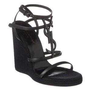 Barely worn Saint Laurent
Cassandra 115mm wedge sandals